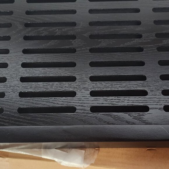 Refined Feline Black Espresso Solid Wood with Slots Litter Catcher w/Trap Door - Picture 2 of 16